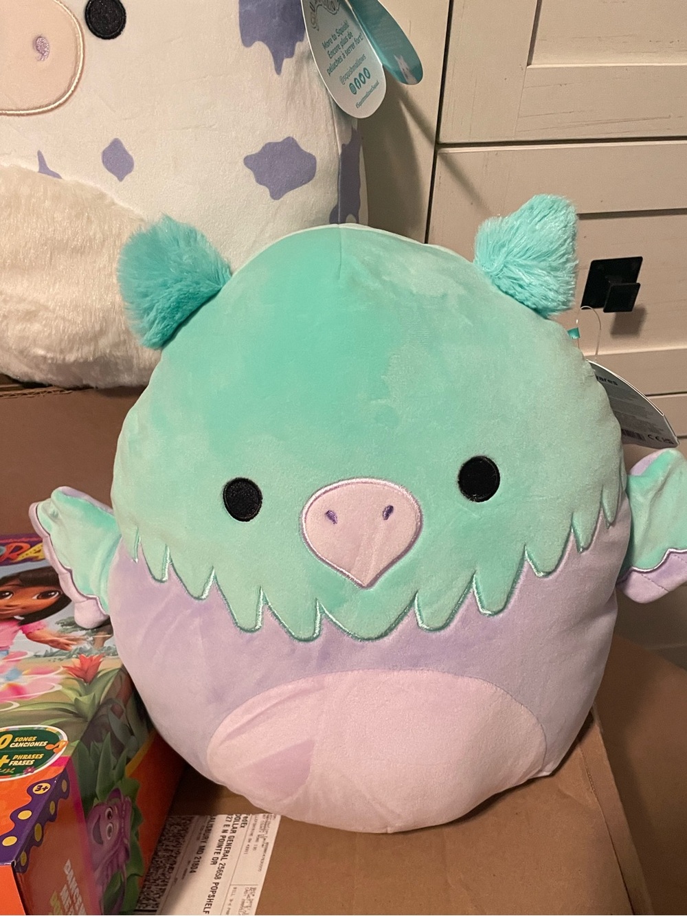 Squishmallows Mint Green & Lavender Bird Plush